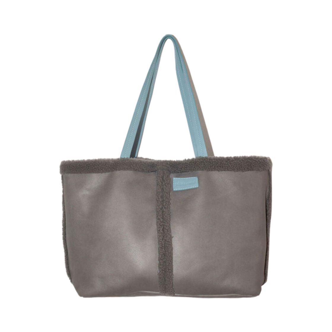 RN0001 Paloma Wool Big Monaco Double Sided Leather Bag Grey