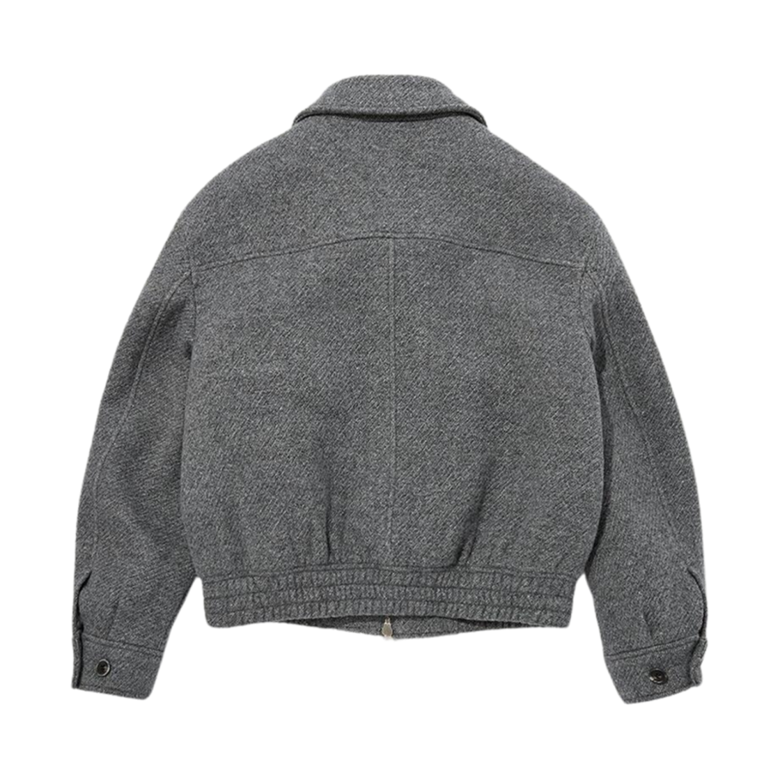 던스트 텍스쳐드 칼라 울 블루종 다이애그널 그레이(Dunst Textured Collar Wool Blouson Diagonal Grey) - 2