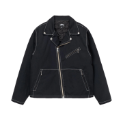 Stussy Twill Moto Zip Jacket Black