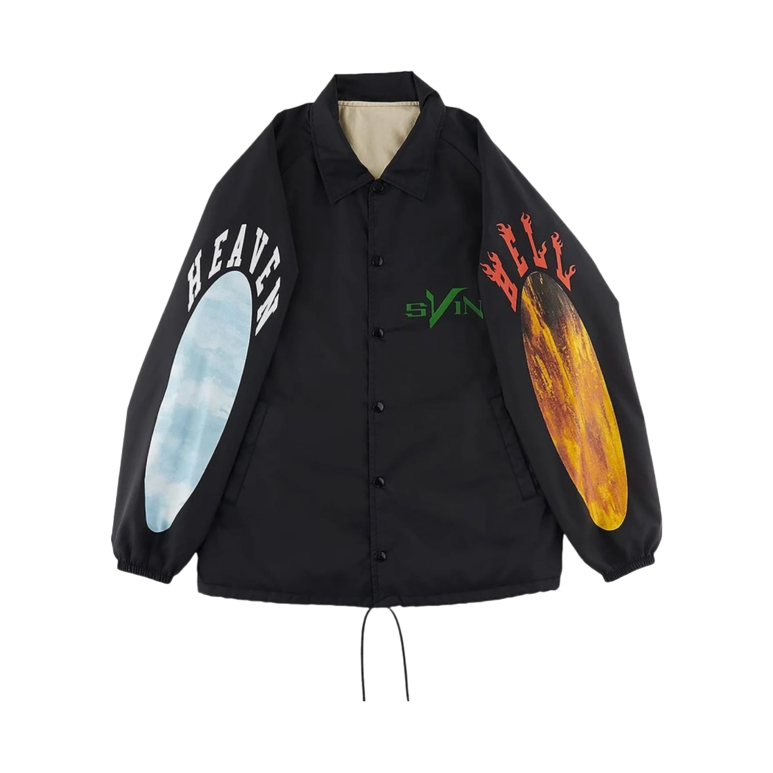 A22-0000-082 Saint Mxxxxxx x VLONE Coach Jacket Black - 22FW