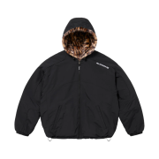Supreme Faux Fur Reversible Hooded Track Jacket Black - 25SS