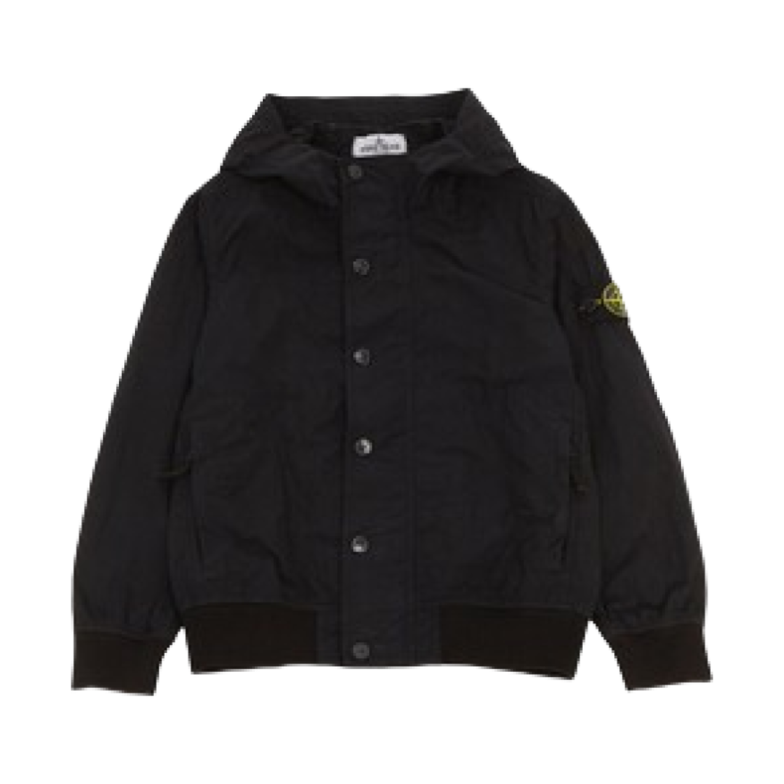 801640530-V0029 (Kids) Stone Island 40530 Nylon Cotton Canvas Hooded Blouson Black - 24SS