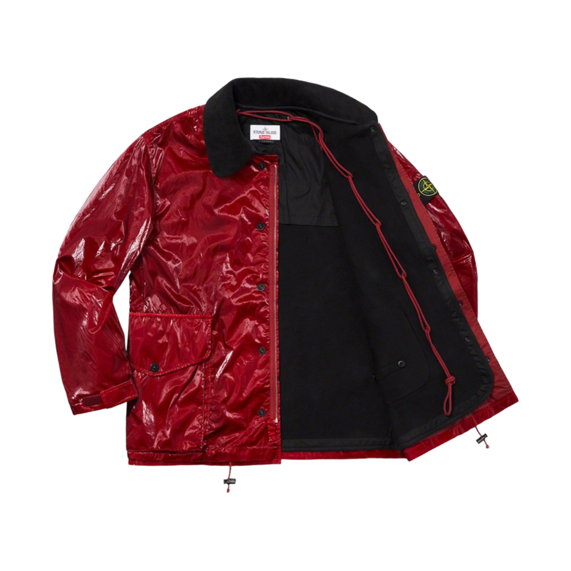 슈프림 x 스톤 아일랜드 뉴 실크 라이트 자켓 레드 - 19SS(Supreme x Stone Island New Silk Light Jacket Red - 19SS) - 3