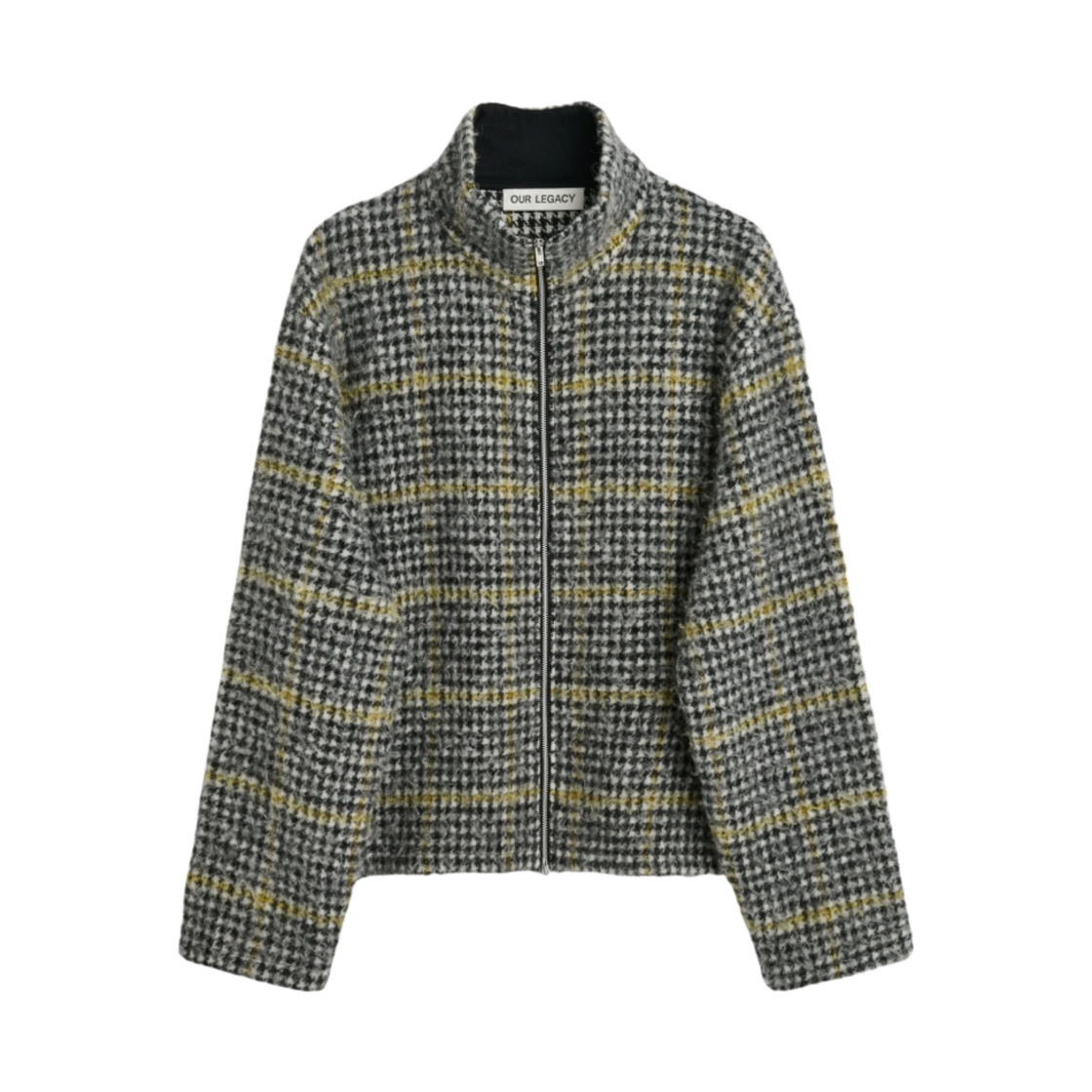아워레가시 슈렁큰 풀 집 폴로 프렌즐라워 하운즈투스(Our Legacy Shrunken Fullzip Polo Prenzlauer Houndstooth)