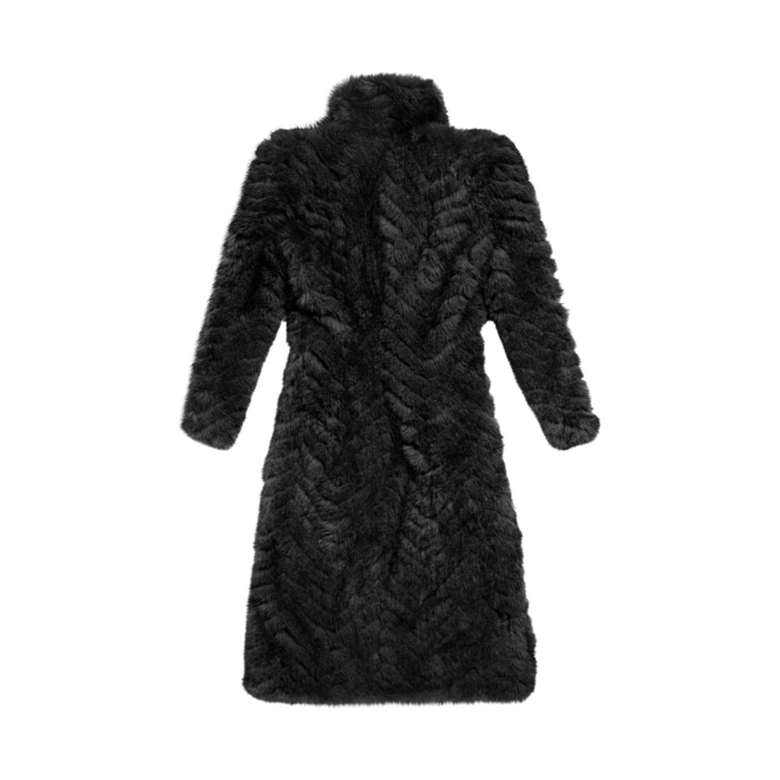 (W) 발렌시아가 라운드 사우스 피티드 코트 블랙((W) Balenciaga Round Shoulder Fitted Coat Black) - 2