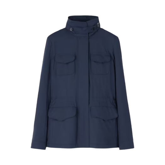 (W) Loro Piana Microfiber Storm System Windmate Traveller Jacket Navy Blue