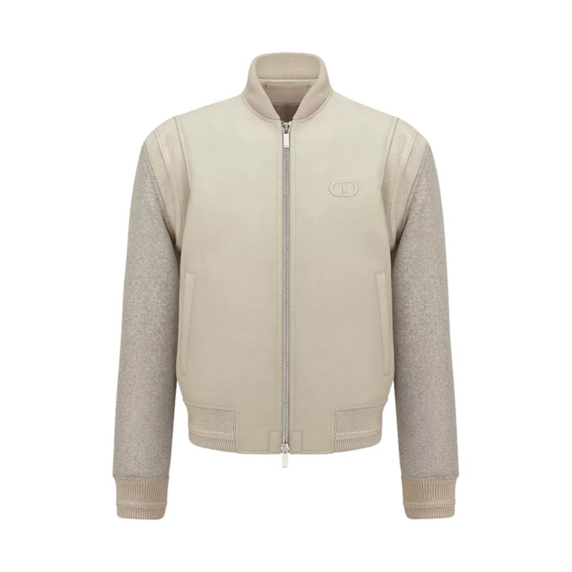 디올 CD 아이콘 바시티 자켓 베이지(Dior CD Icon Varsity Jacket Beige)
