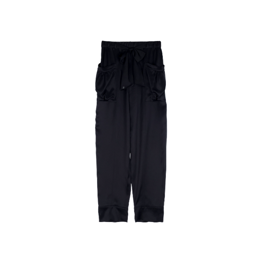 ITMQAM75GG9F Chanel Ribbon Belt Silk Jogger Pants 34 Black