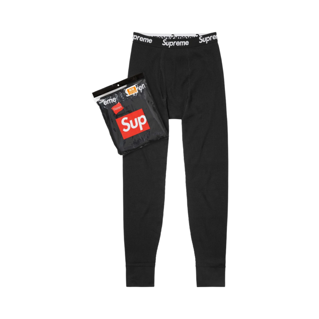 - Supreme Hanes Thermal Pant Black (1 Pack) - 24FW