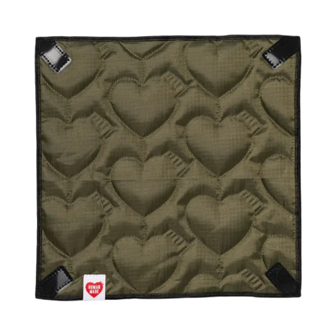HM27GD030 Human Made Heart Quilt Wrap Cloth Small Olive Drab