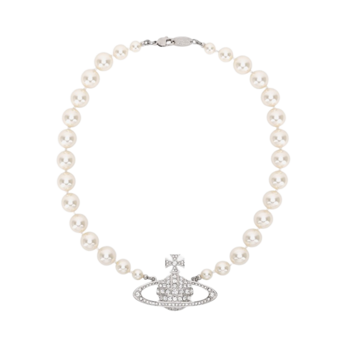 [15% 쿠폰] 비비안 웨스트우드 원 로우 펄 바스 릴리프 초커 실버([15% 쿠폰] Vivienne Westwood One Row Pearl Bas Relief Choker Silver)