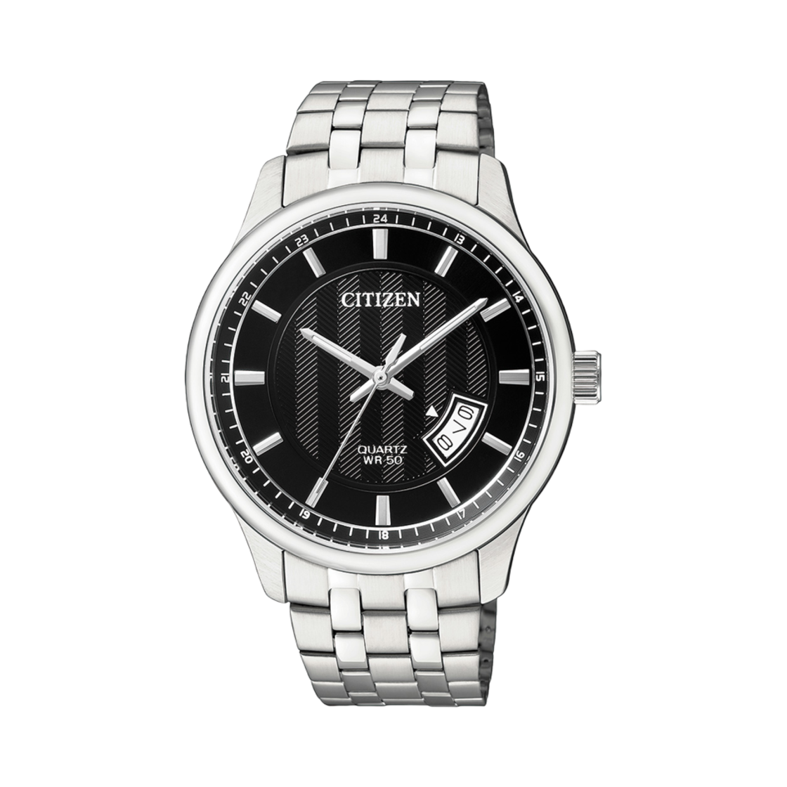 시티즌 쿼츠 40mm 스테인리스 스틸 블랙 실버(Citizen Quartz 40mm Stainless Steel Black Silver) - 1