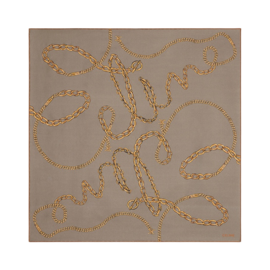 (W) 셀린느 실크 트윌 반다나 토프((W) Celine Bandana in Silk Twill Taupe)
