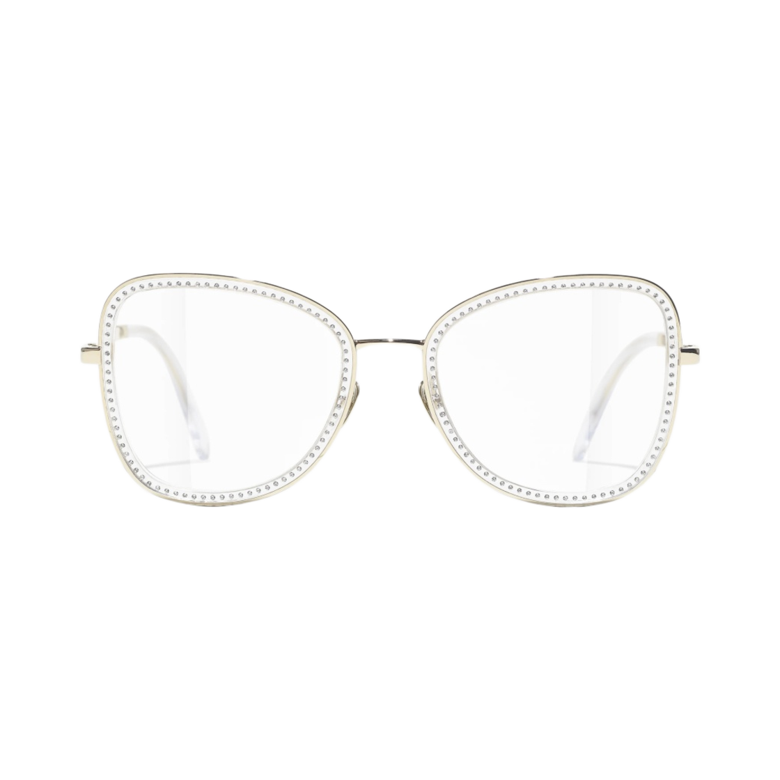 샤넬 스퀘어 프레임 메탈 스트라스 & 골드(Chanel Square Eyeglasses Metal Strass & Gold) - 1