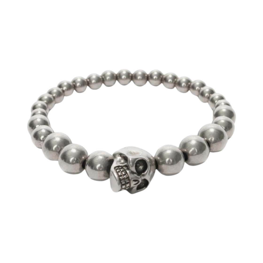알렉산더 맥퀸 스컬 멀티비드 브레이슬릿 실버(Alexander McQueen Skull Multibeaded Bracelet Silver) - 1