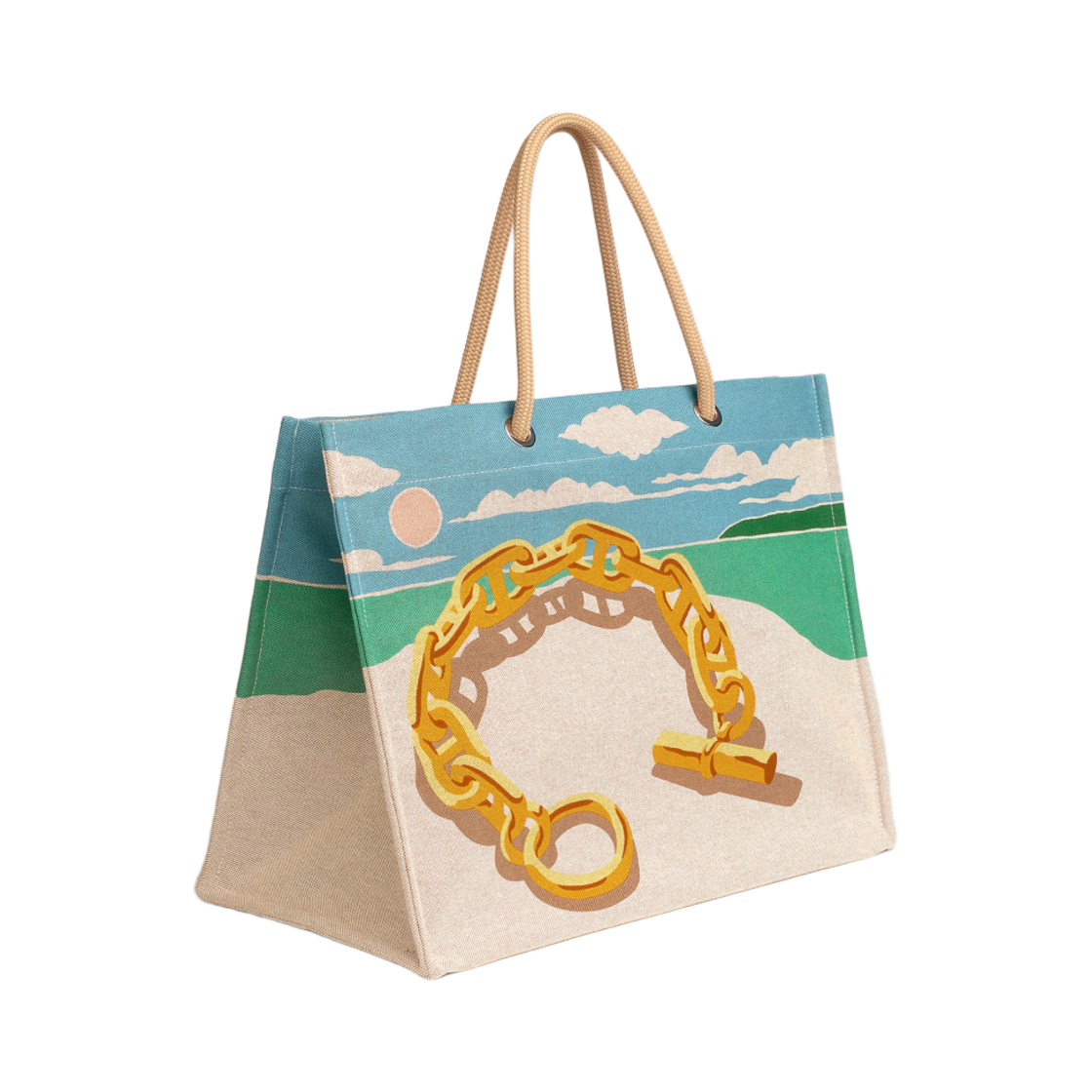 에르메스 스탑오버 앳 더 비치 비치 백 H 캔버스 코튼 & 멀티꼴로르(Hermes Stopover At The Beach Beach Bag H Canvas Cotton & Multicolore) - 2