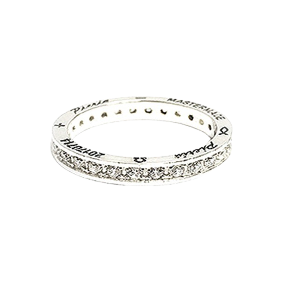 프리카 인그레이빙 스톤 링 실버