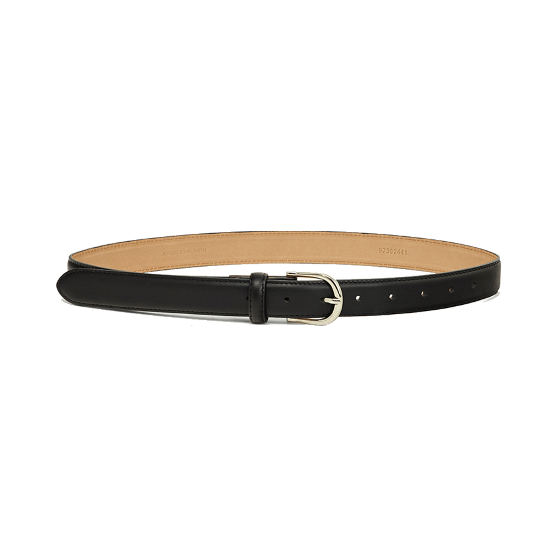 P0000EMT Kindersalmon Women Basic Leather Belt Black