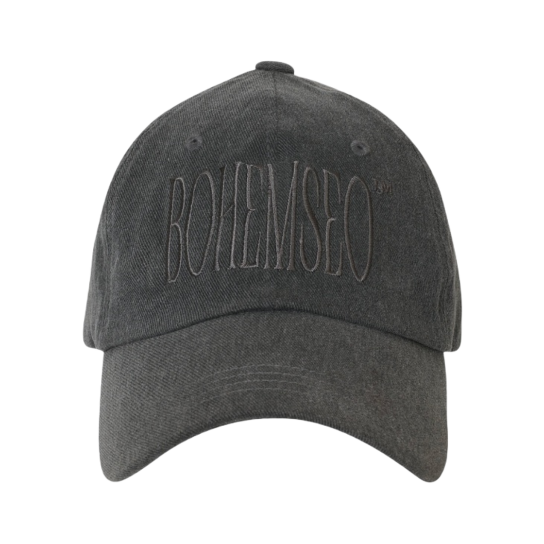 보헤미안 서울 시그니쳐 로고 피그먼트 볼캡 차콜(Bohemian Seoul Signature Logo Pigment Ball Cap Charcoal)