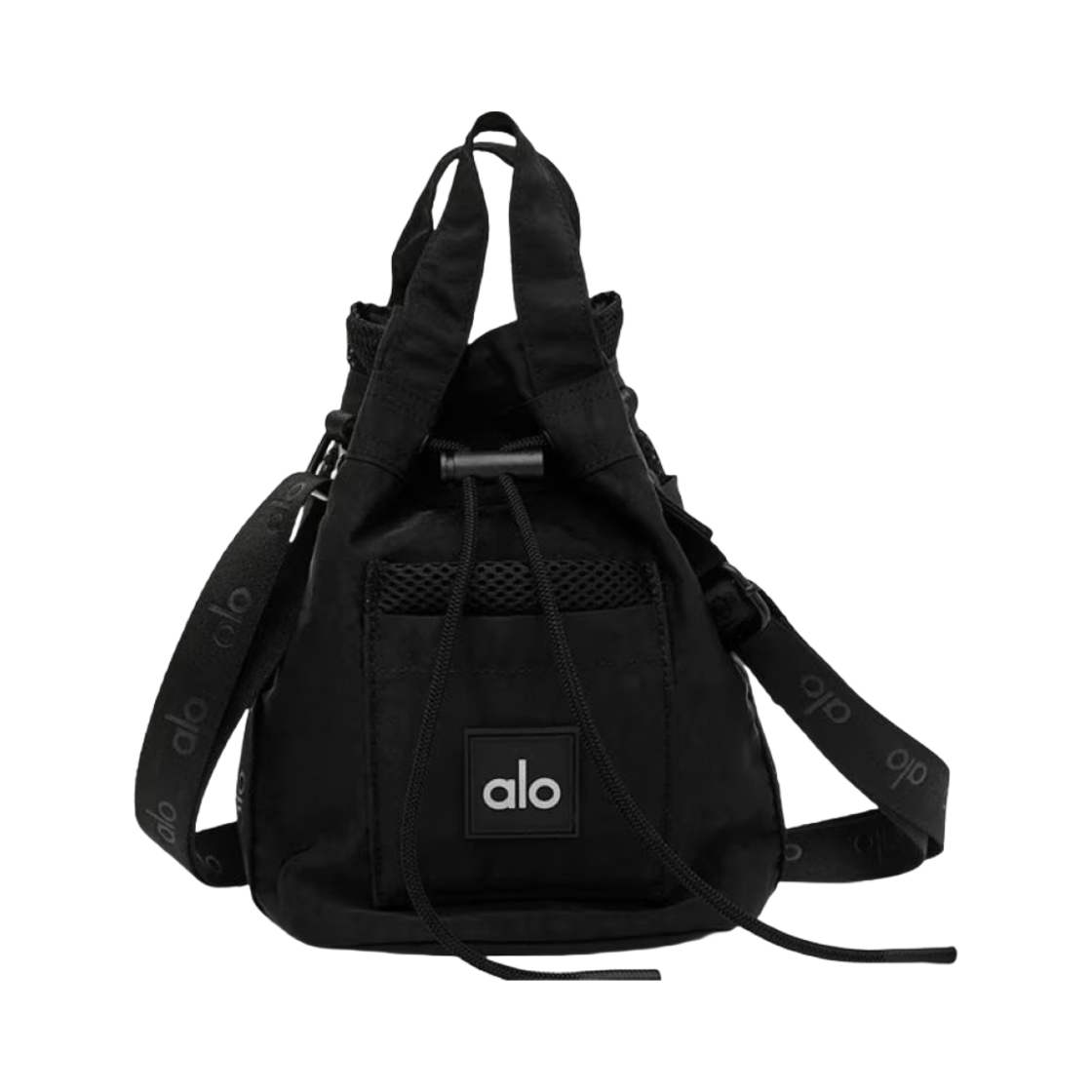 A0214U Alo Yoga Cross Body Bucket Bag Black