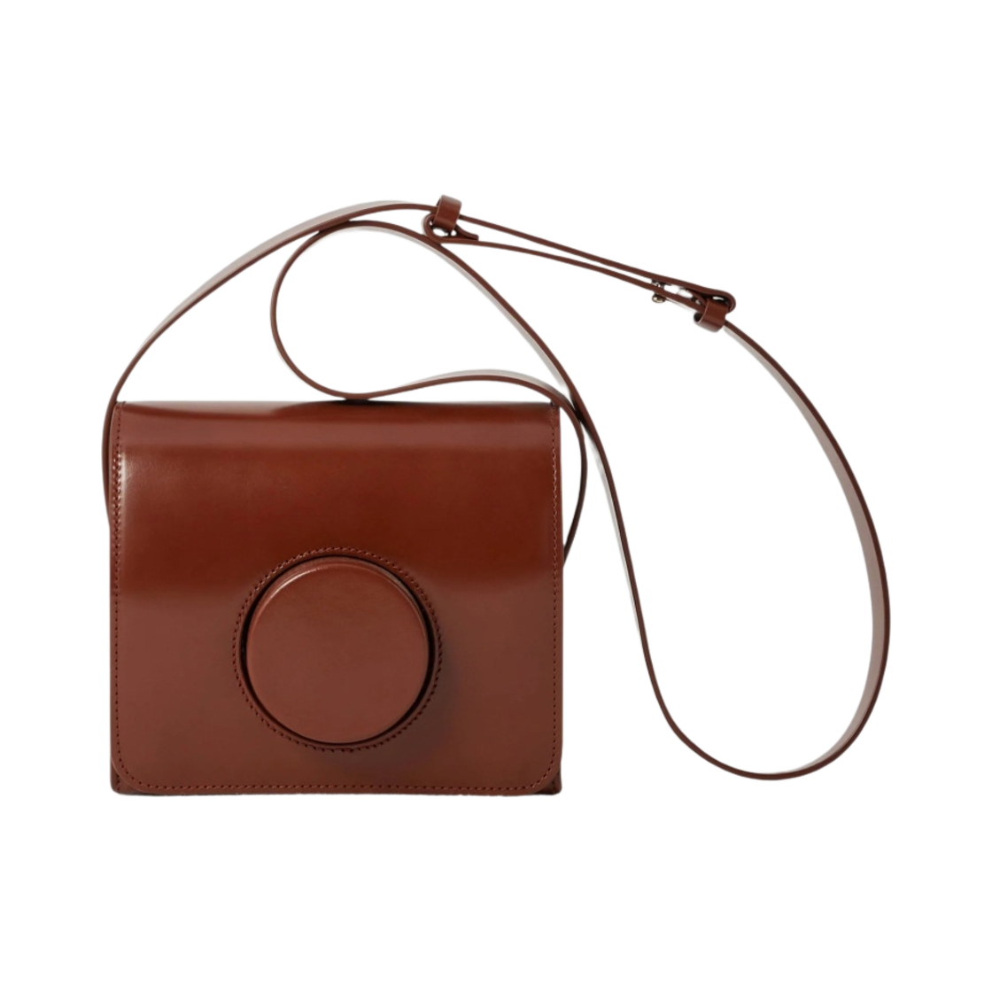 르메르 카메라백 베지터블 탠 레더 체리 마호가니