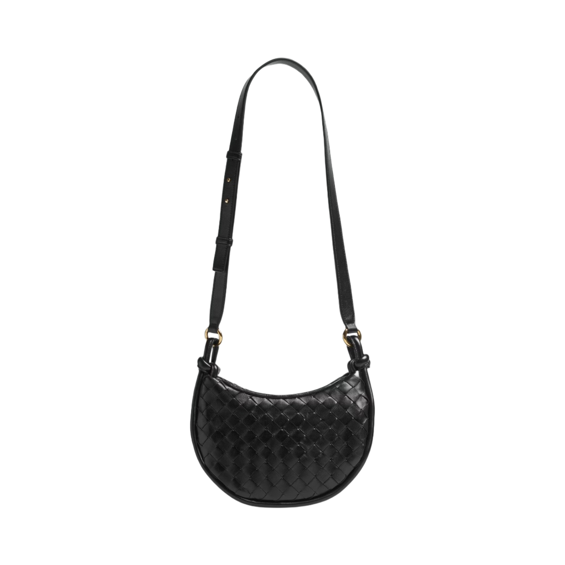 796638V1W511019 Bottega Veneta Intreccio Gemelli Messenger Bag Black