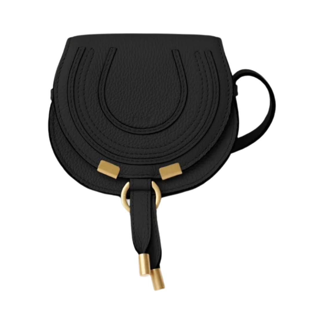 끌로에 마르씨 나노 새들백 블랙(Chloe Marcie Nano Saddle Bag Black) - 1