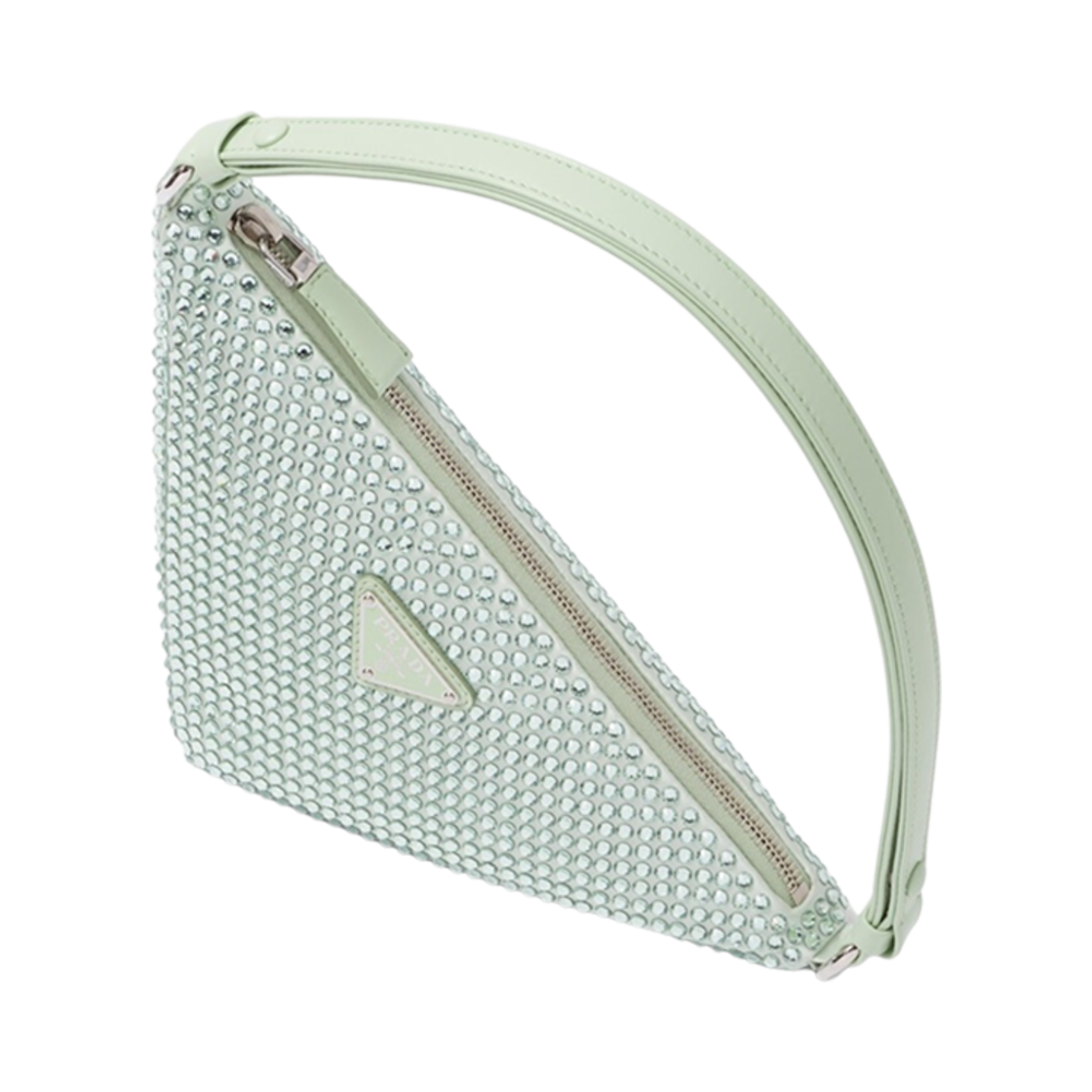 프라다 크리스탈 스터드 사틴 파우치 아쿠아(Prada Crystal-Studded Satin Pouch Aqua) - 2