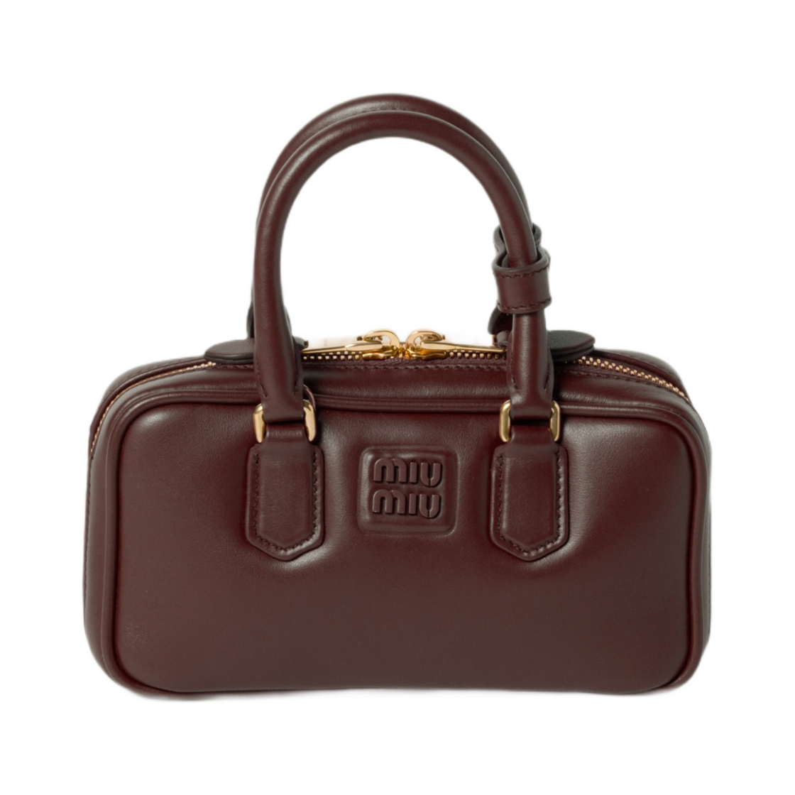 5BP088-ACR3-F0NBL Miu Miu Arcadie Leather Mini Bag Brown