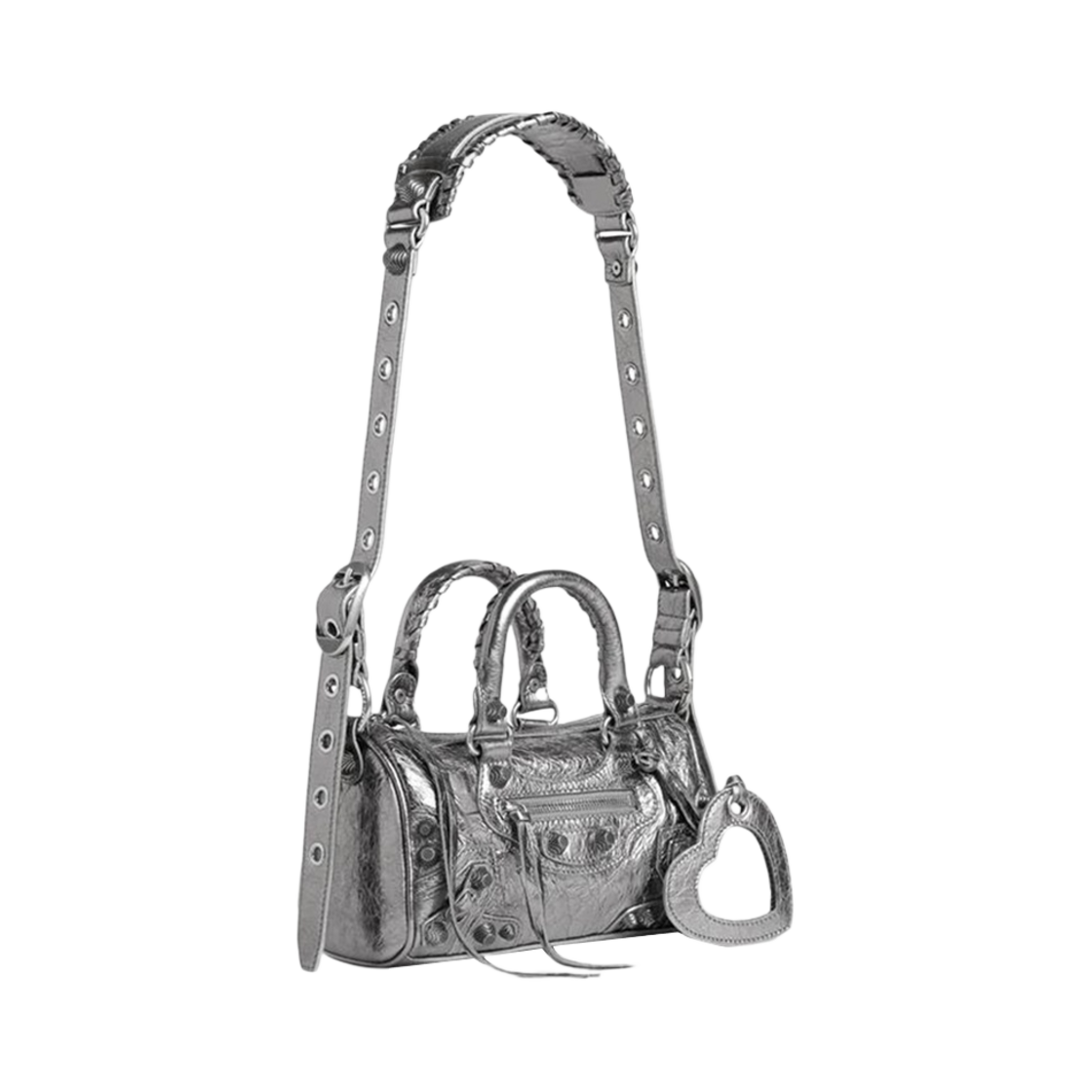 발렌시아가 르 카골 미니 더플백 메탈라이즈드 실버(Balenciaga Le Cagole Mini Duffle Bag Metallized Silver) - 2