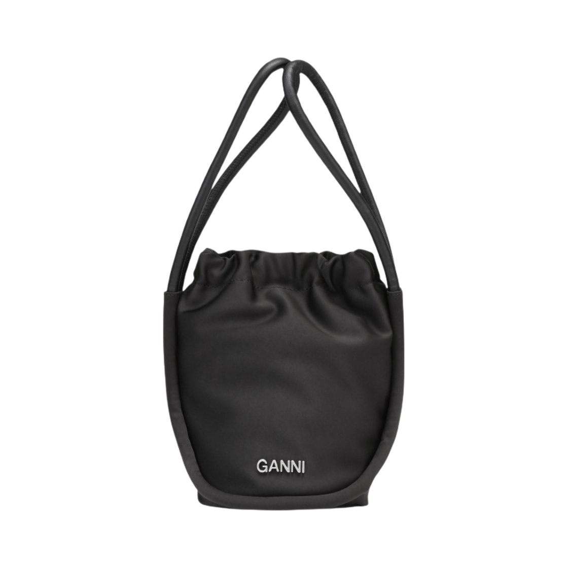 A4356-099 Ganni Knot Mini Purse Bag Black