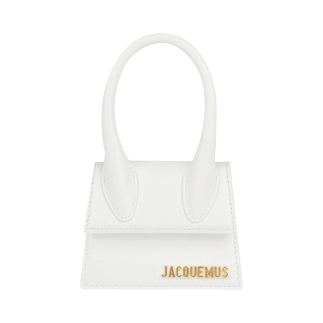 213BA001-3000-100 Jacquemus Le Chiquito Signature Leather Mini Handbag White