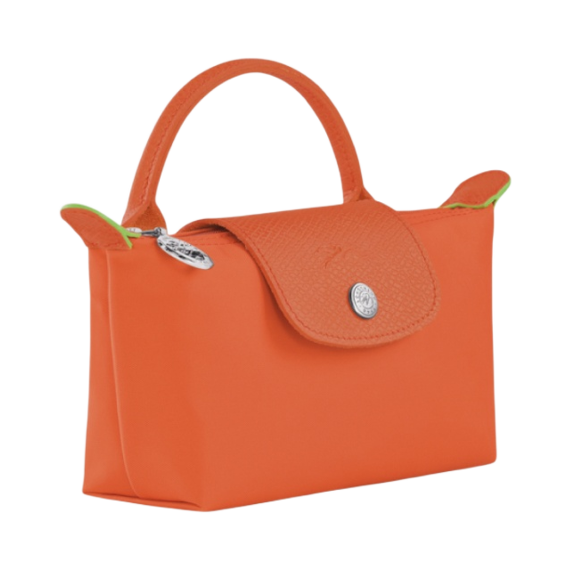 롱샴 르 플리아쥬 그린 핸들 파우치 오렌지 캐롯(Longchamp Le Pliage Green Handle Pouch Orange Carrot) - 2