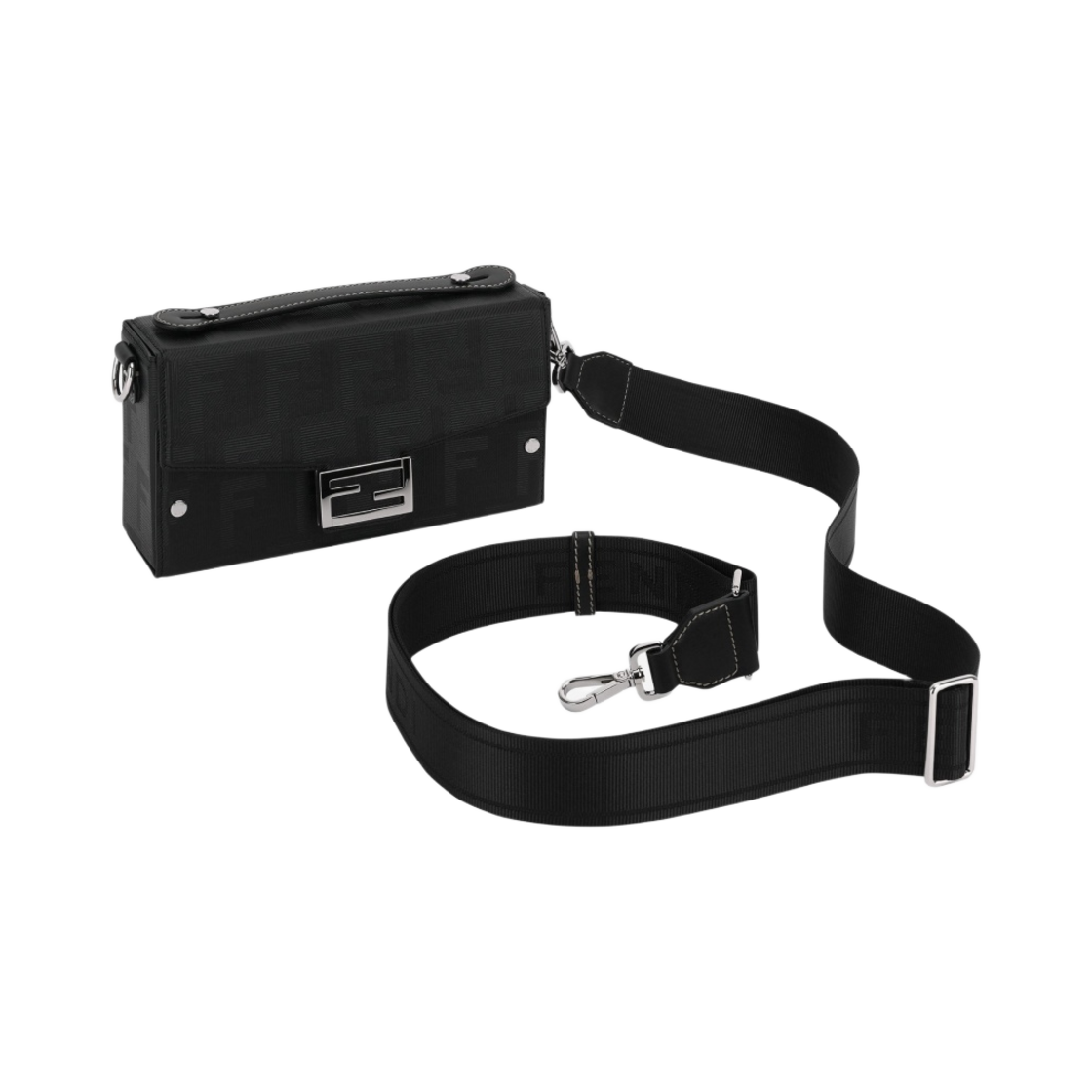 펜디 레더 바게트 소프트 트렁크백 블랙(Fendi Baguette Soft Trunk Leather Bag Black) - 4