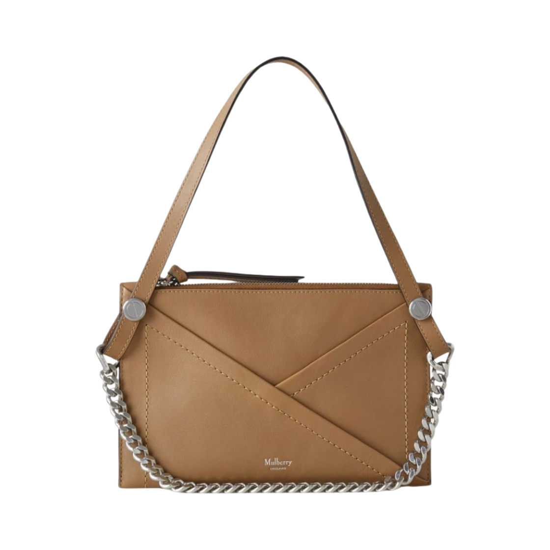 멀버리 스무스 카프 M 지퍼 파우치 백 티크 매트(Mulberry Smooth Calf M Zipped Pouch Bag Teak Matte)