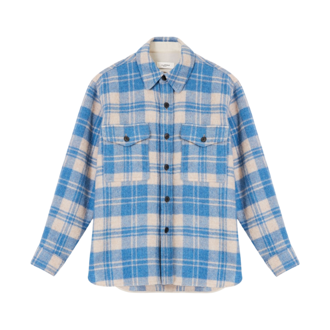 (W) 이자벨 마랑 팍슨 체크 코트 블루 - 22SS((W) Isabel Marant Faxon Checked Coat Blue - 22SS) - 1