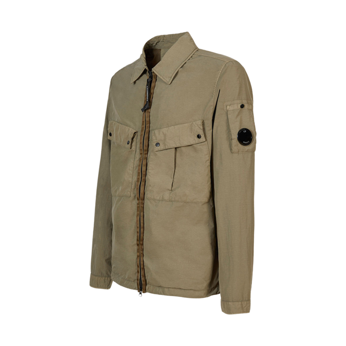 C.P. 컴퍼니 플랫 나일론 지퍼 오버셔츠 버터넛 브라운 - 23FW(C.P. Company Flatt Nylon Zipped Overshirt Butternut Brown - 23FW) - 2