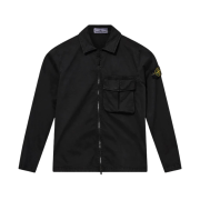 Stone Island 10304 Garment Dyed Stretch Cotton Overshirt Black - 23SS