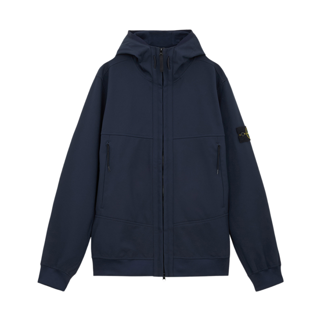 8115Q0322-V0020 Stone Island Q0322 Soft Shell-R E.Dye Technology in Recycled Polyester Wind and Water Resistant Hooded Jacket Navy Blue - 24FW