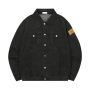 MUCENT Refind Denim Trucker Jacket Black