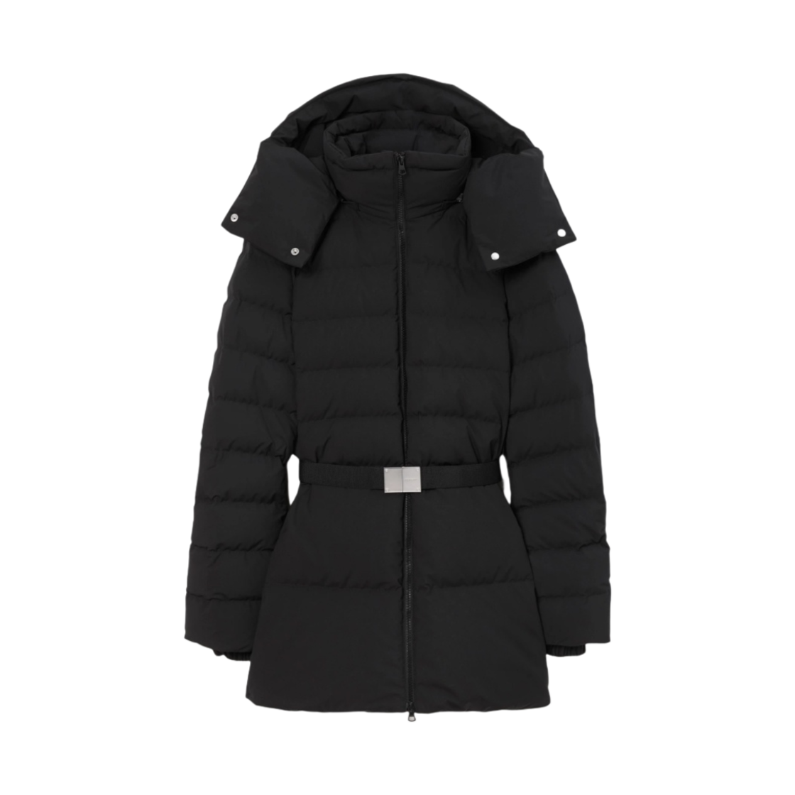 (W) 버버리 벨티드 퍼퍼 자켓 블랙((W) Burberry Belted Puffer Jacket Black)