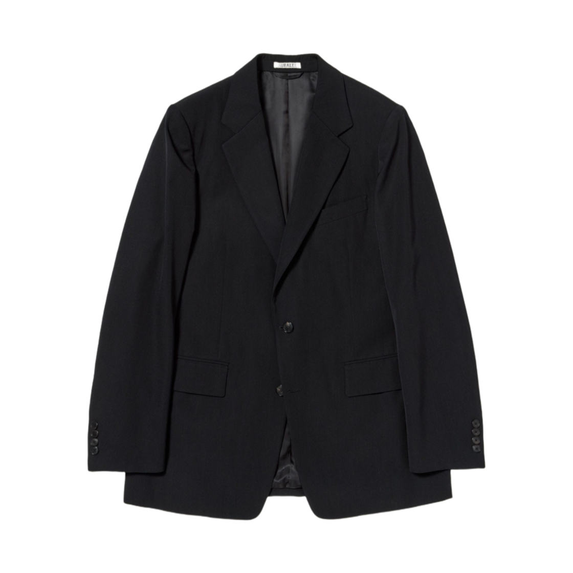 A25SJ01MG Auralee Light Wool Max Gabardine Jacket Top Black - 25SS