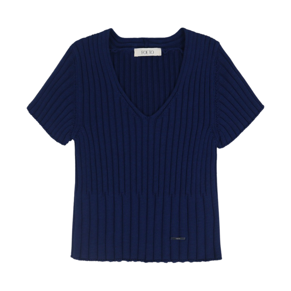 FOETO_137 FOETO Basket V-neck Knit Blue Navy