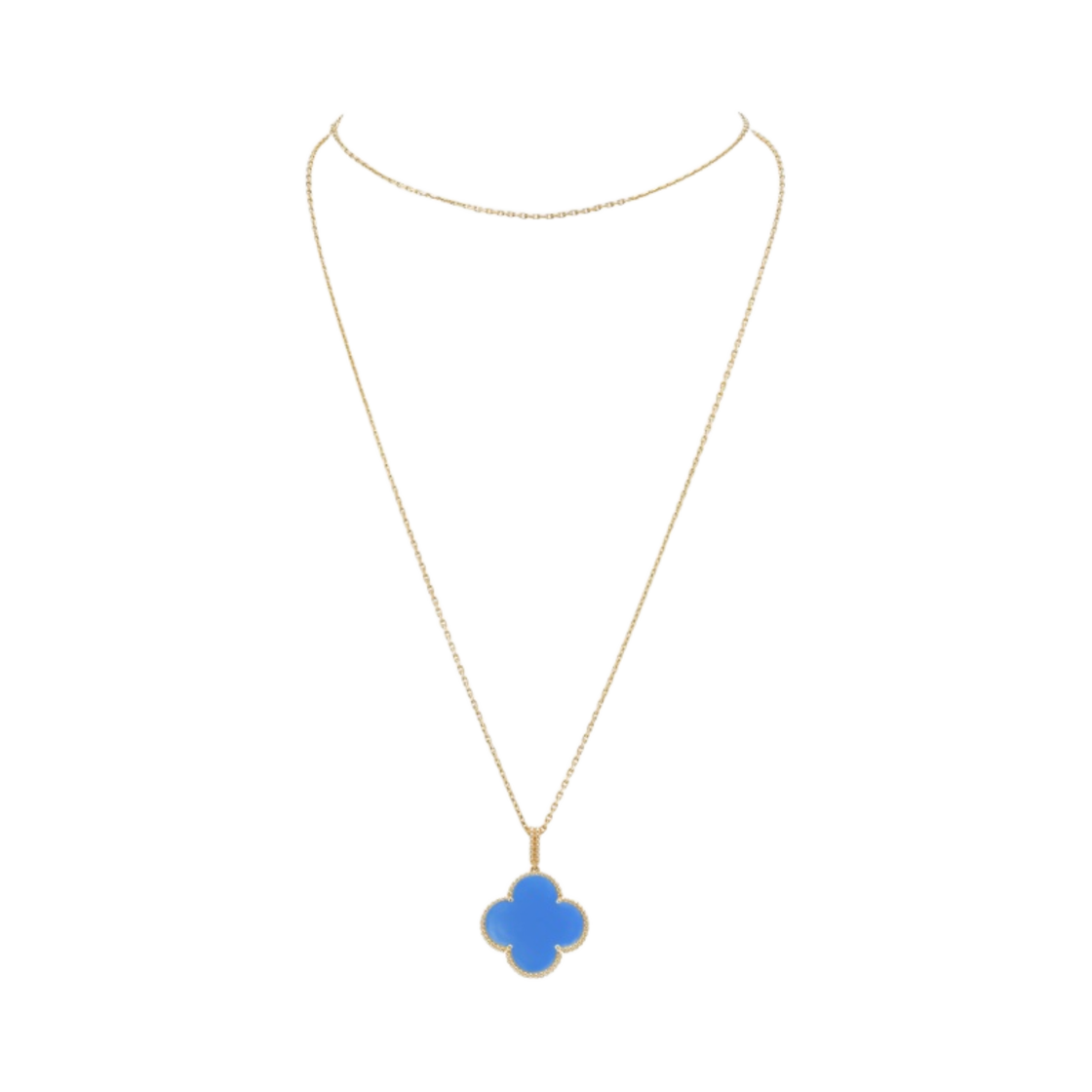(W) 반 클리프 & 아펠 매직 알함브라 롱 네클리스 옐로우 골드 아게이트((W) Van Cleef & Arpels Magic Alhambra Long Necklace Yellow Gold Agate) - 1