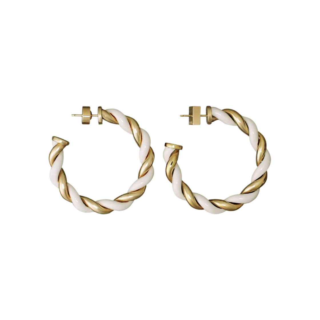 (W) 자크뮈스 레 크레올 토르사드 트위스티드 후프 이어링 라이트 골드