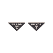 (W) Prada Symbole Earrings Black
