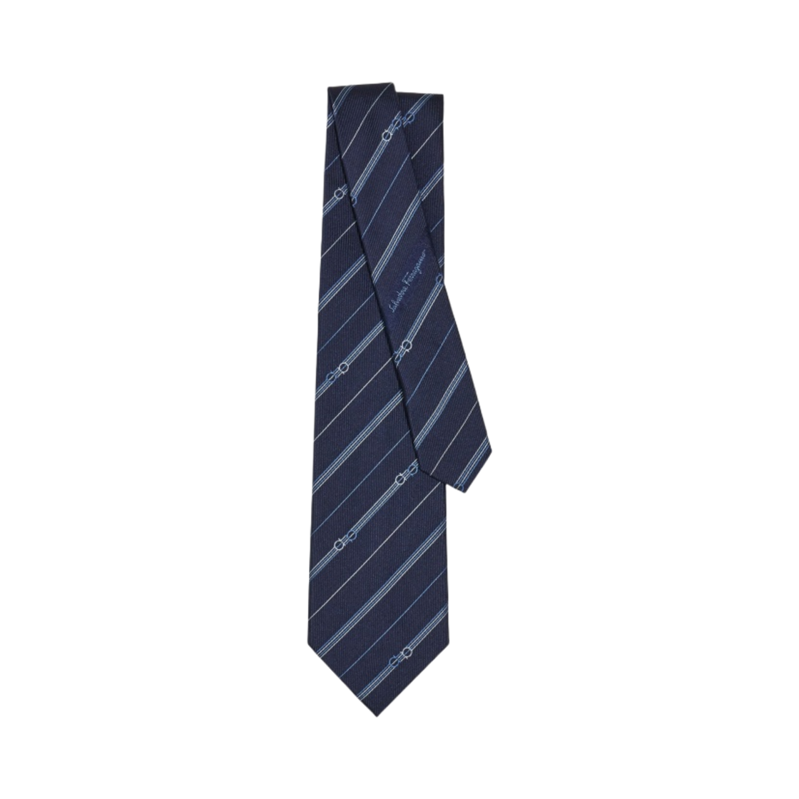 페라가모 실크 타이 마린 블루