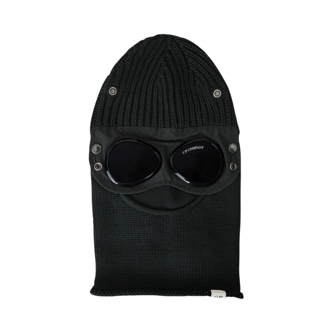 13CMAC301A005509A999 C.P. Company Extra Fine Merino Wool Goggle Balaclava Black