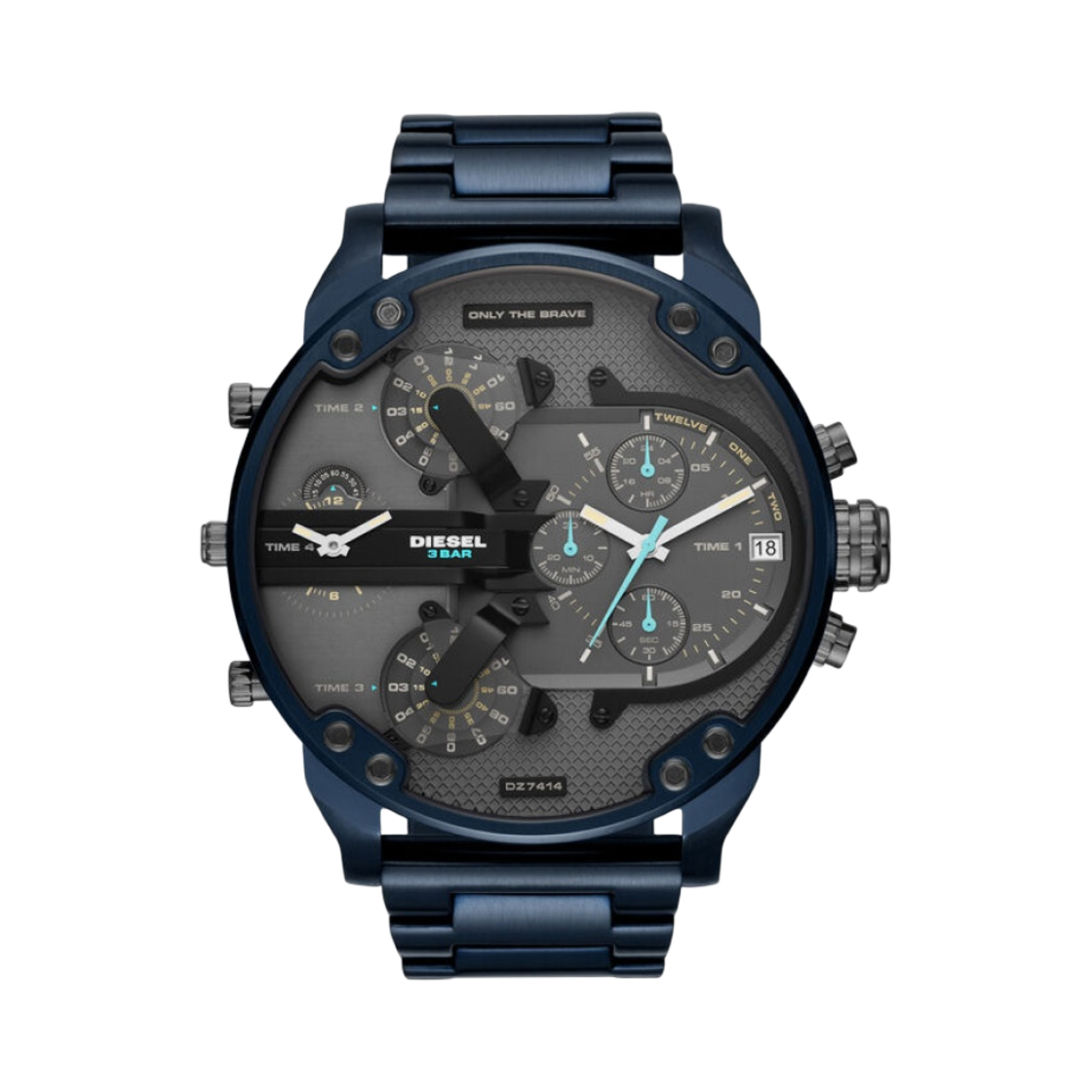 DZ7414 Diesel DZ7414 Mr. Daddy 2.0 Quartz Chronograph Grey Stainless Steel Blue Black