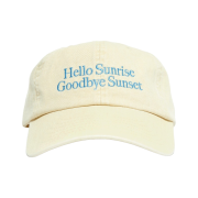 Hello Sunrise Classic Typo Logo Ball Cap Butter Yellow